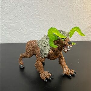 Reptile Creature Toy with Green Horns
